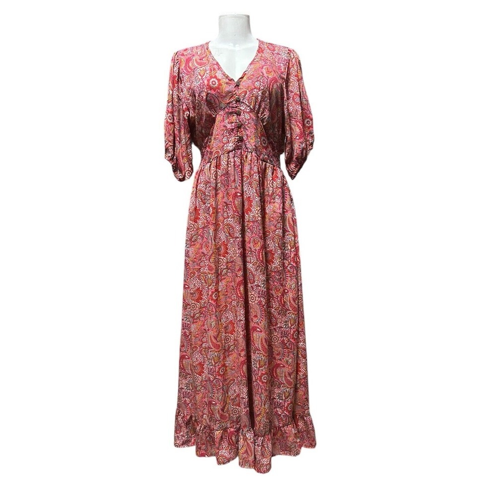 NWT Anthropologie Boemo Floral Maxi Dress S